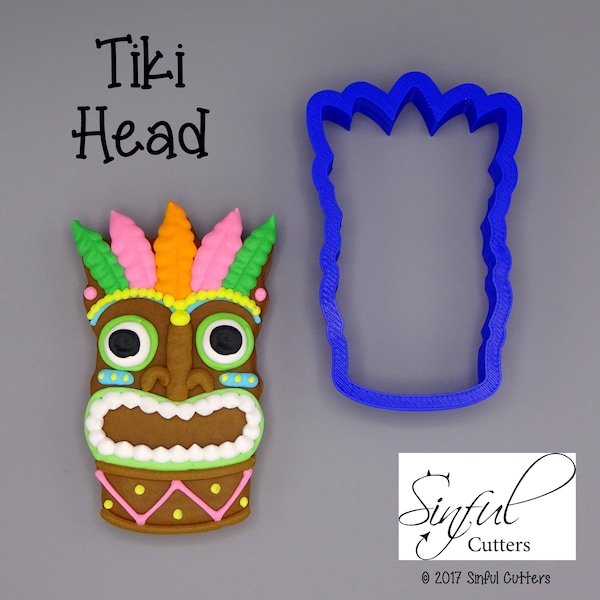 Tiki Head Cookie / Fondant Cutter