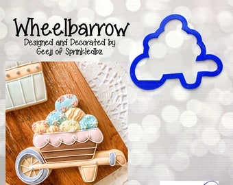 Wheelbarrow - Easter Cookie Cutter / Fondant Cutter / Clay Cutter