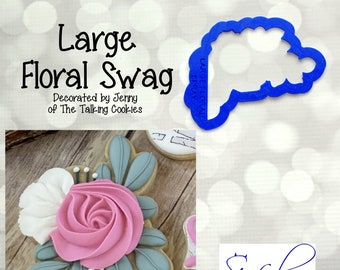 Large Floral Swag - Cookie Cutter / Fondant Cutter / Clay Cutter