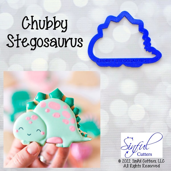 Chubby Stegosaurus - Dinosaur Cookie Cutter / Fondant Cutter / Clay Cutter