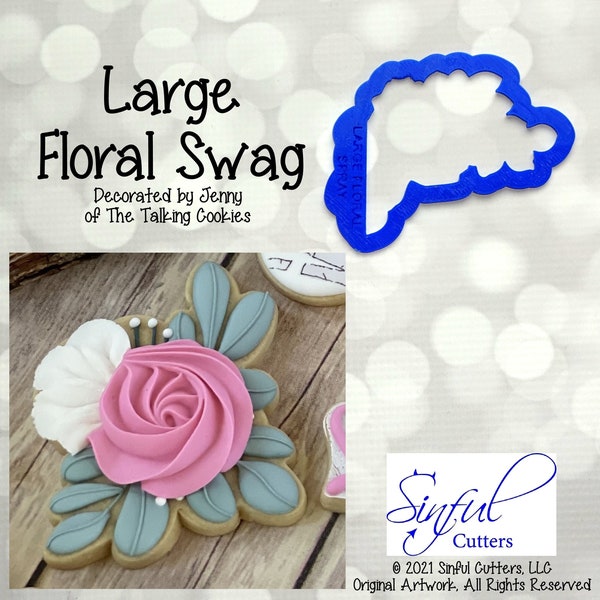 Large Floral Swag - Cookie Cutter / Fondant Cutter / Clay Cutter