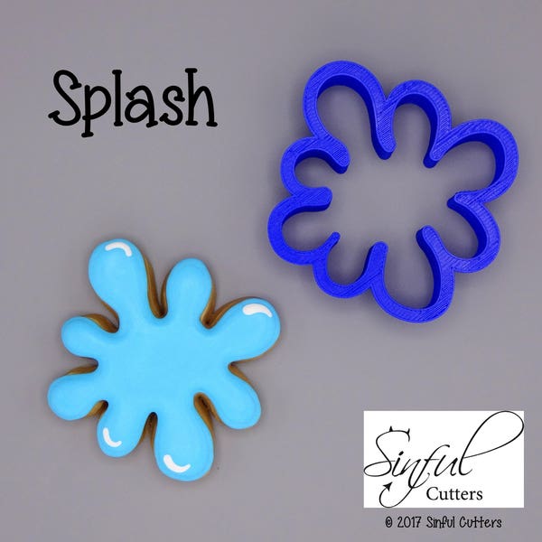 Splash - Splat - Splatter - Water Cookie Cutter / Fondant Cutter / Clay Cutter