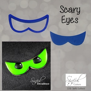 Scary Eyes 3 Sizes Cookie Cutter STL Files, Print at Home, Sugar Cookies, Fondant, Clay, Baking, Halloween, Creepy, Eyeballs, Stare, Glare