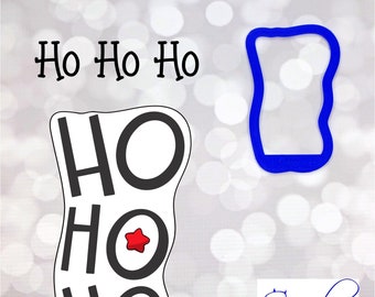 Ho-Ho-Ho Cookie Cutter STL Files: Christmas Santa Baking, 3D-Printing (3-Sizes, Digital Download)