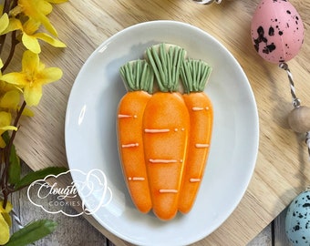 Three Carrot Bunch - Cookie Cutter / Fondant Cutter / Clay Cutter by Clough'D 9 Cookies