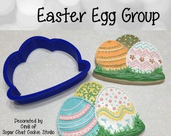 Easter Egg Group Cookie and Fondant Cutter