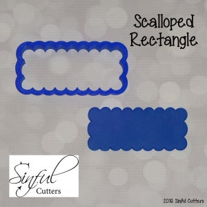 Scalloped Rectangle Cookie / Fondant Cutter