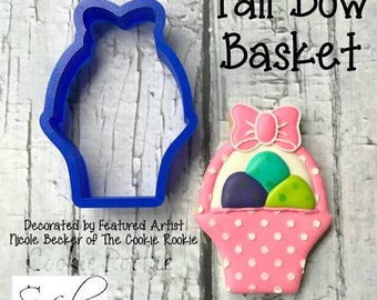 Tall Bow Basket Cookie Cutter STL File: Easter Baking, 3D-Printing (6-Sizes, Digital Download)