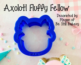 Axolotl Fluffy Fellow - (READ SIZING DESCRIPTION) Valentine Cookie Cutter / Fondant Cutter / Clay Cutter