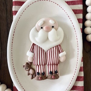 Sleepy Santa 7 Größen Cookie Cutter STL-Datei, Print at Home, Weihnachten Zuckerkekse, Fondant Clay, Backen, Sleepy Santa, Pyjama, Teddybär