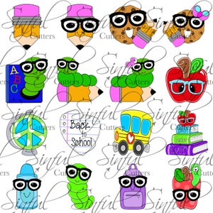 Back To School Printables Bundle- 20 files - Eddie Edible Print .PNG File