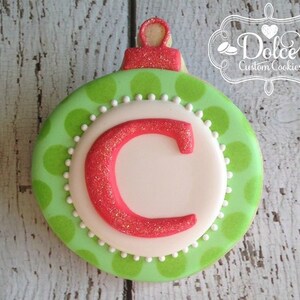 Monogram Ornament 5 Sizes Cookie Cutter STL Files, Print at Home Sugar Cookies, Fondant, Clay, Baking, Christmas, Holidays, Bauble, Trimming