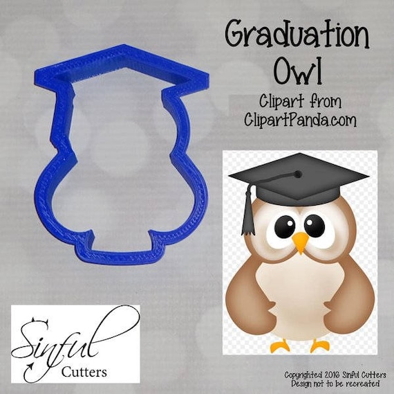 Graduation Owl Cookie Cutter STL Files: School, Baking, 3D Printing (4-Sizes, Digital Download)