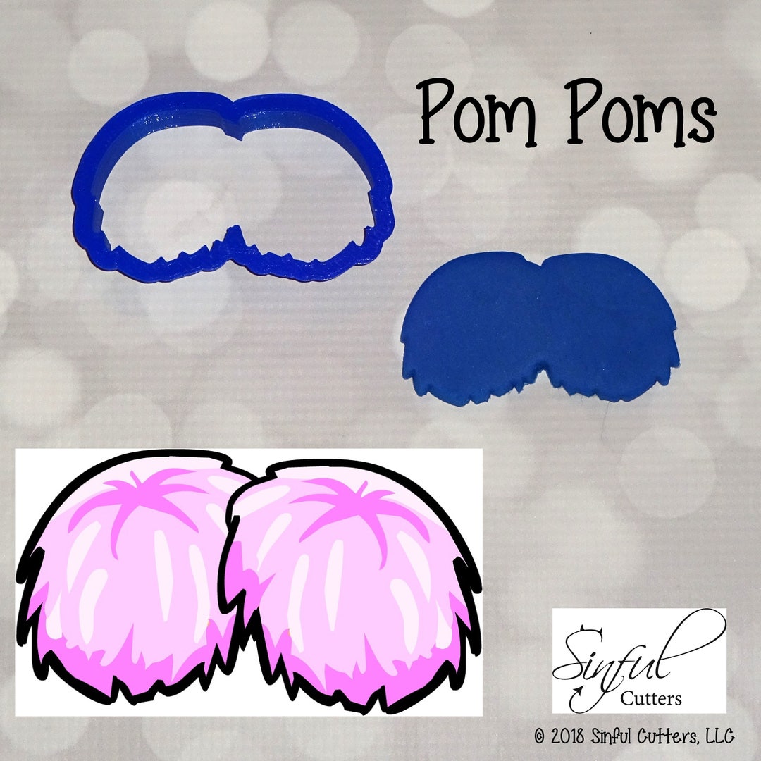 Pom Poms Cheerleading Cookie / Fondant Cutter Etsy