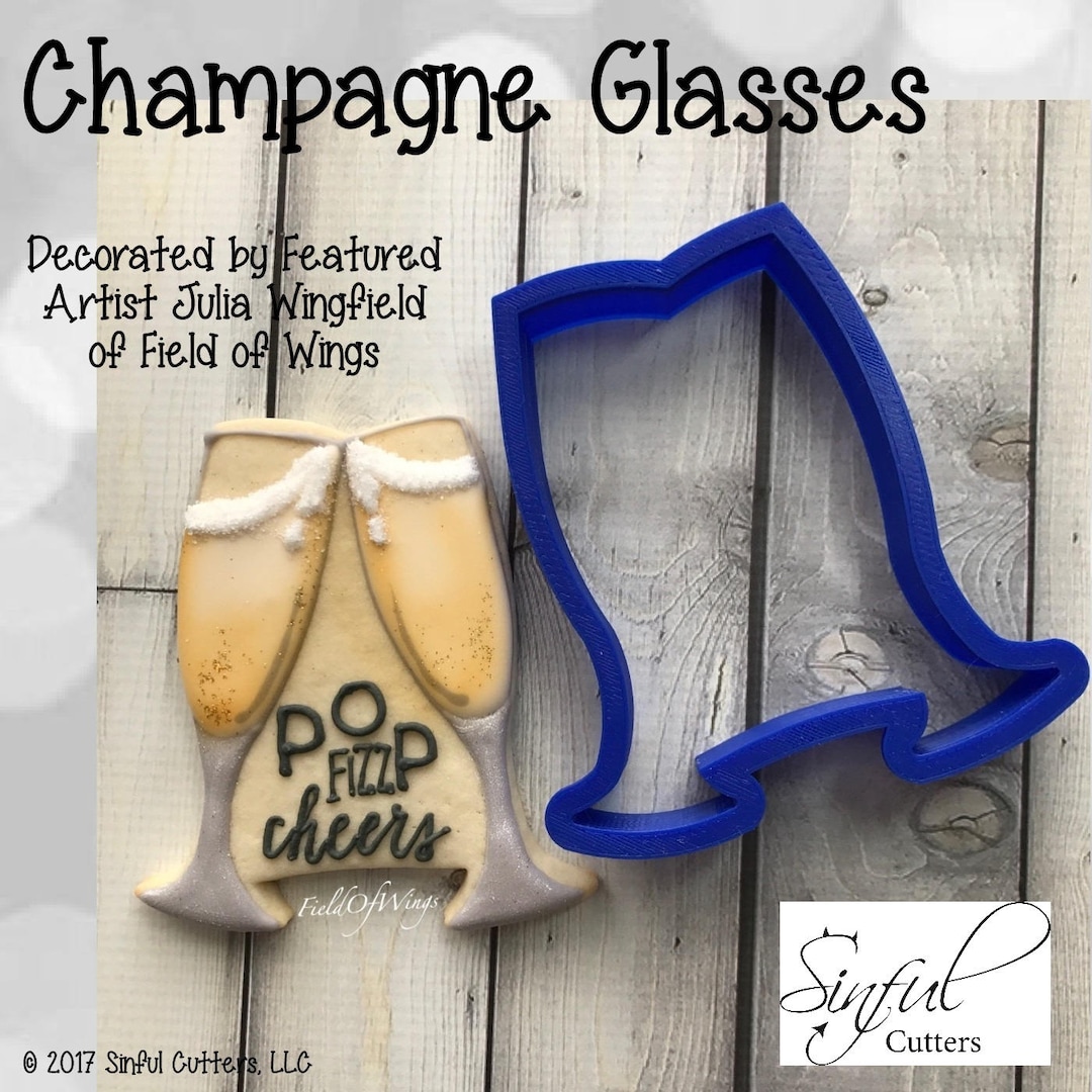 Champagne Glasses Cookie / Fondant Cutter Etsy
