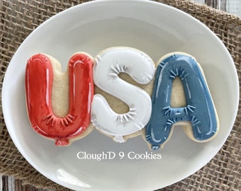 USA Balloon - Cookie Cutter / Fondant Cutter / Clay Cutter by Clough'D 9 Cookies