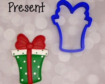 Present - Christmas / Birthday Cookie Cutter / Fondant Cutter / Clay Cutter