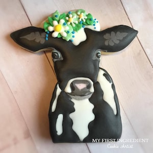 Cow 3.75&quot; Cookie Cutter STL File, Print at Home, Sugar Cookies, Fondant, Clay, Baking Tools, Farm Animal, Barnyard, Farmhouse, Birthday, Moo