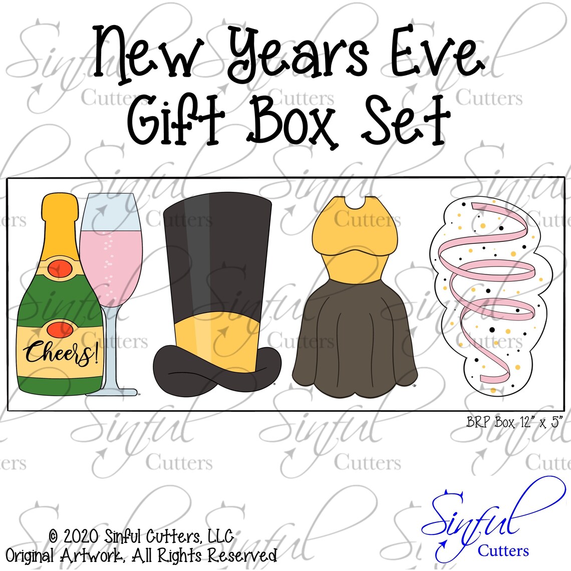 New Years Eve Gift Box Set Cookie / Fondant / Clay Cutters - Etsy UK