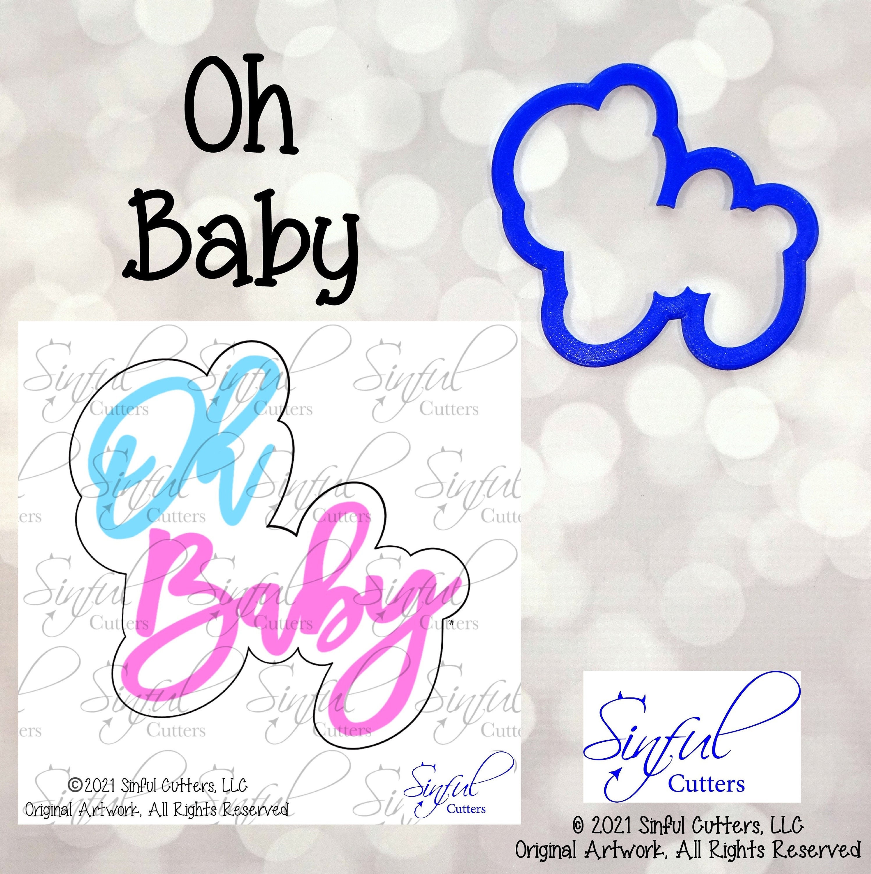 Baby Romper Cookie Cutter 2, Baby Shower Cookie Cutters, It's a Boy Girl,  Hello Baby 