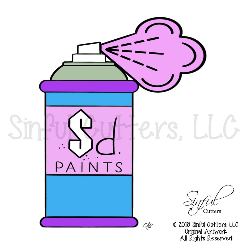 Spray Paint Cookie / Fondant Cutter Etsy