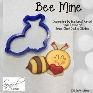 Bee Mine Cookie Cutter STL Files: Valentine's Day, Baking, 3d-printing ...