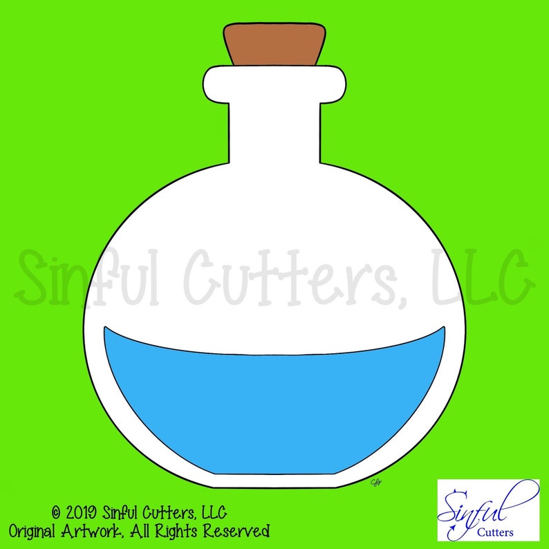 Potion Bottle 1 Cookie / Fondant Cutter image 5