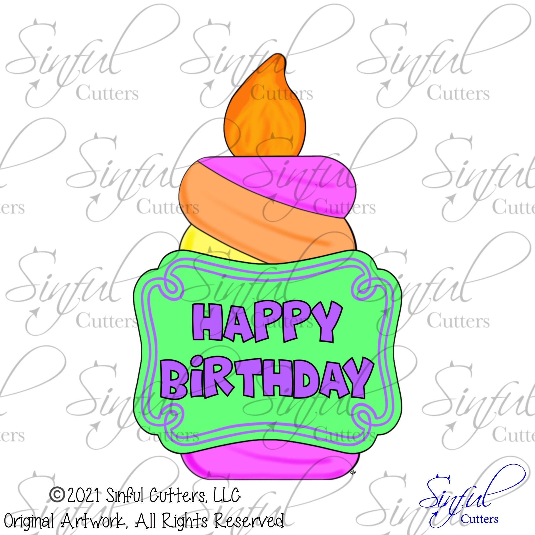 Birthday Candle Cookie Cutter / Fondant Cutter / Clay Cutter Etsy UK