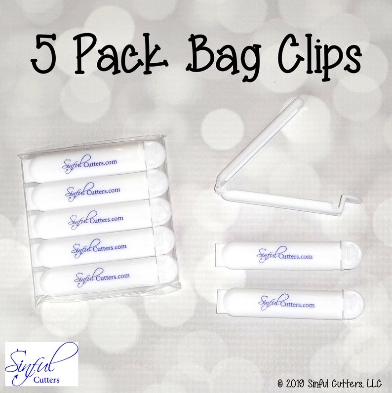 5 Pack Bag Clips for Pastry Bags, Piping Bags, Tipless Bags image 1