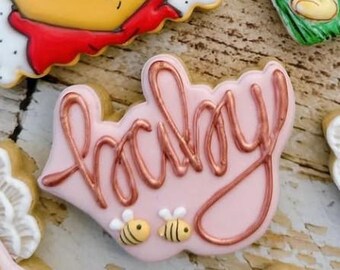 Baby Script Cookie Cutter STL Files, PNG Clipart & SVG Stencil File: (5-Sizes, Digital Download)