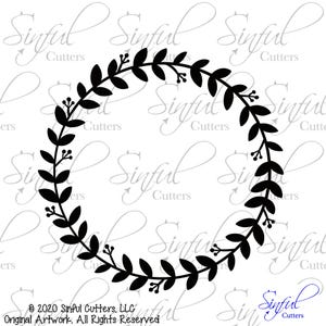 Stencil SVG - Floral Frame Stencil - Cookie Stencil / Culinary Stencil