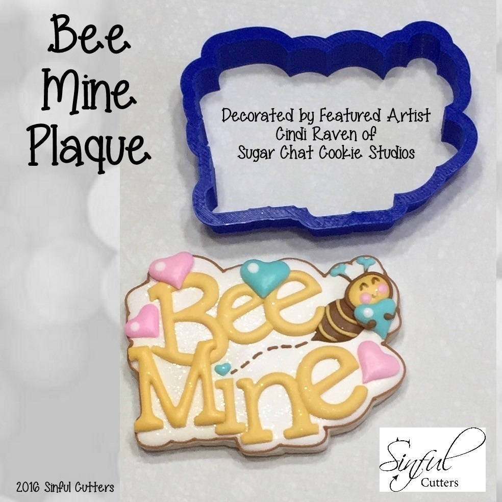 Bee Mine Cookie Cutter STL Files: Valentine's Day, Baking, 3d-printing ...