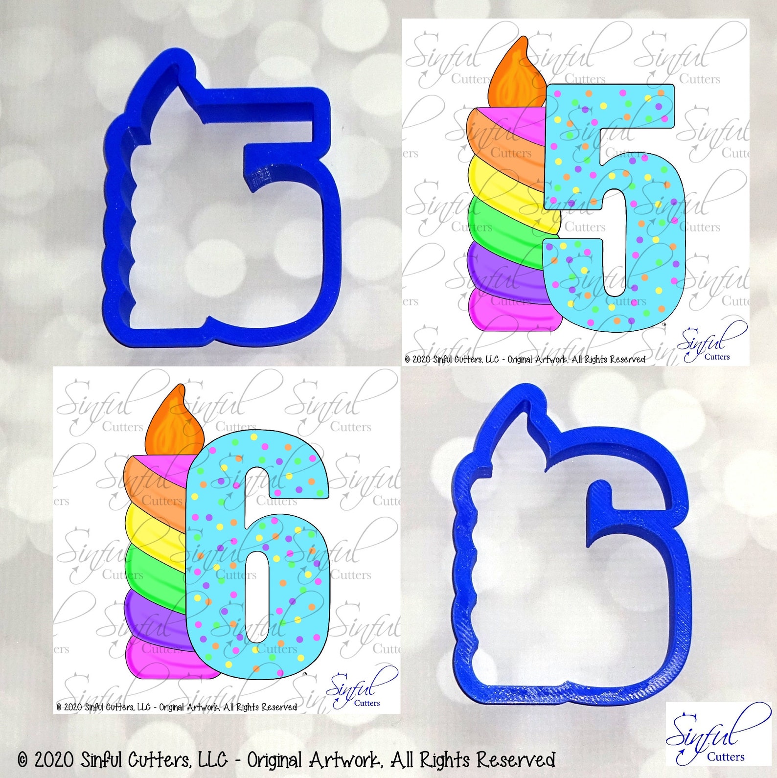 Birthday Candle Number 10 Piece Set Cookie Cutters / Fondant - Etsy