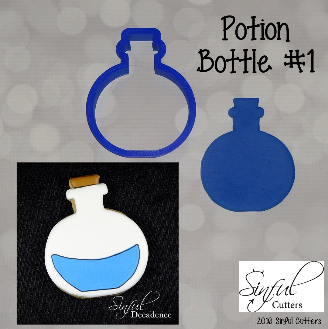 STL File Only 5 Potion Bottle 1 Print at Home Cookie Cutter / Fondant ...