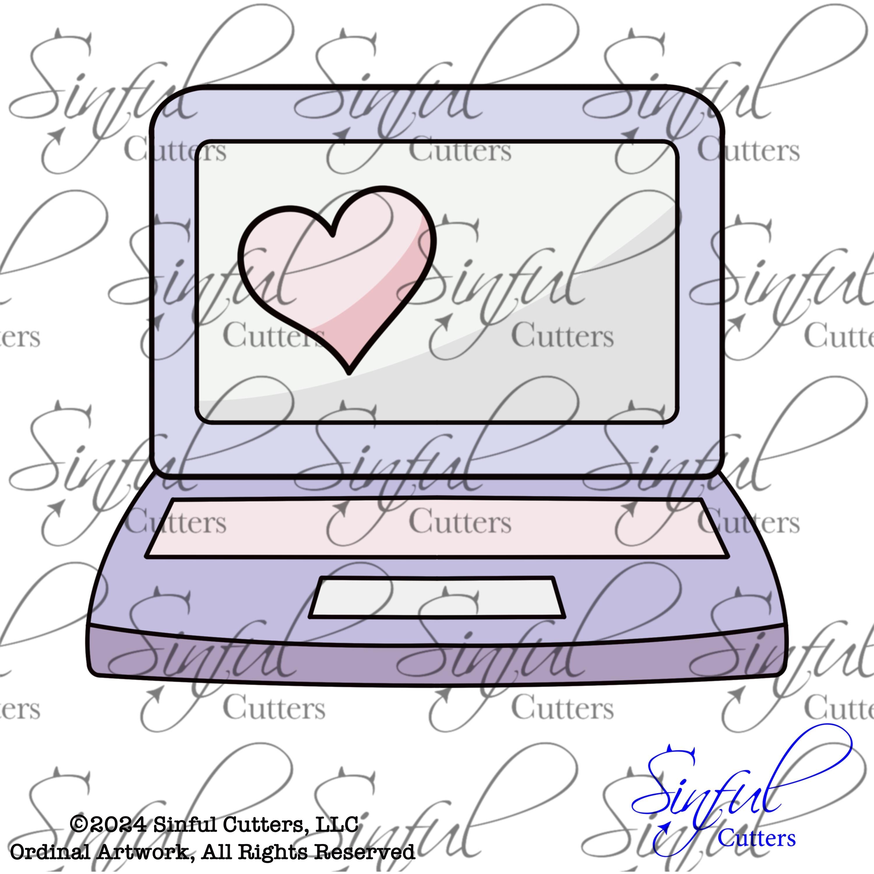 Computer Cookie Cutter Svg Laptop Cookie Cutter Stls & PNG Clipart: 2-sizes, Computer, Back to ...