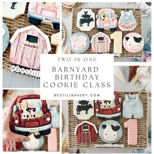 STL and SVG files ONLY Barnyard Birthday Intermediate Online Cookie Class by Be Still Bakery zdjęcie 1