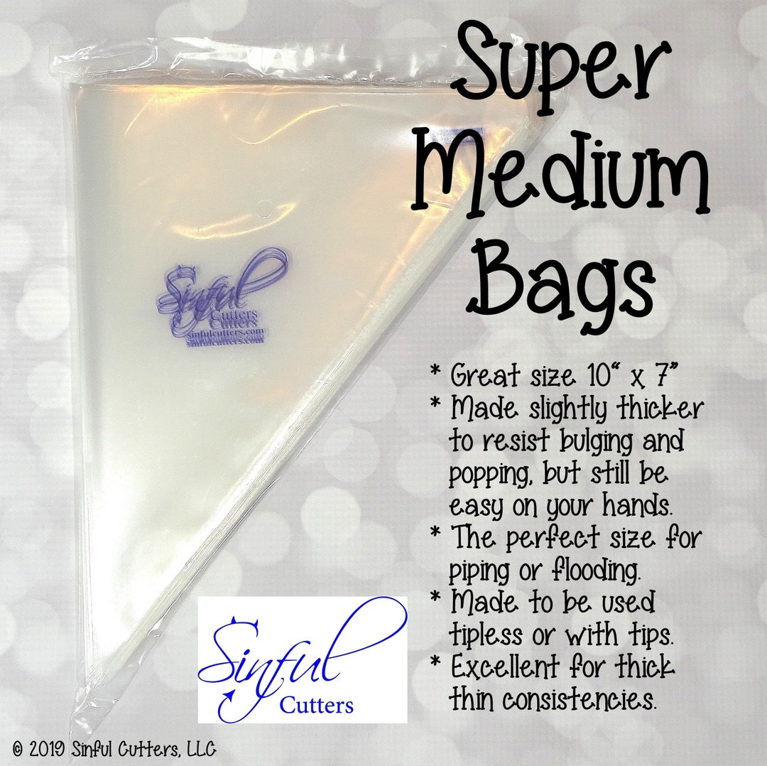 Medium Super Bags 100 Count Tipless Piping / Pastry Bags Etsy