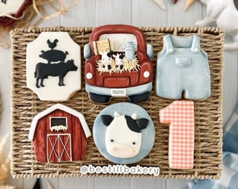 Class Cutters and Stencils - Barnyard Birthday Intermediate Online Cookie Class by Be Still Bakery - Easter Class (Stencils Optional)