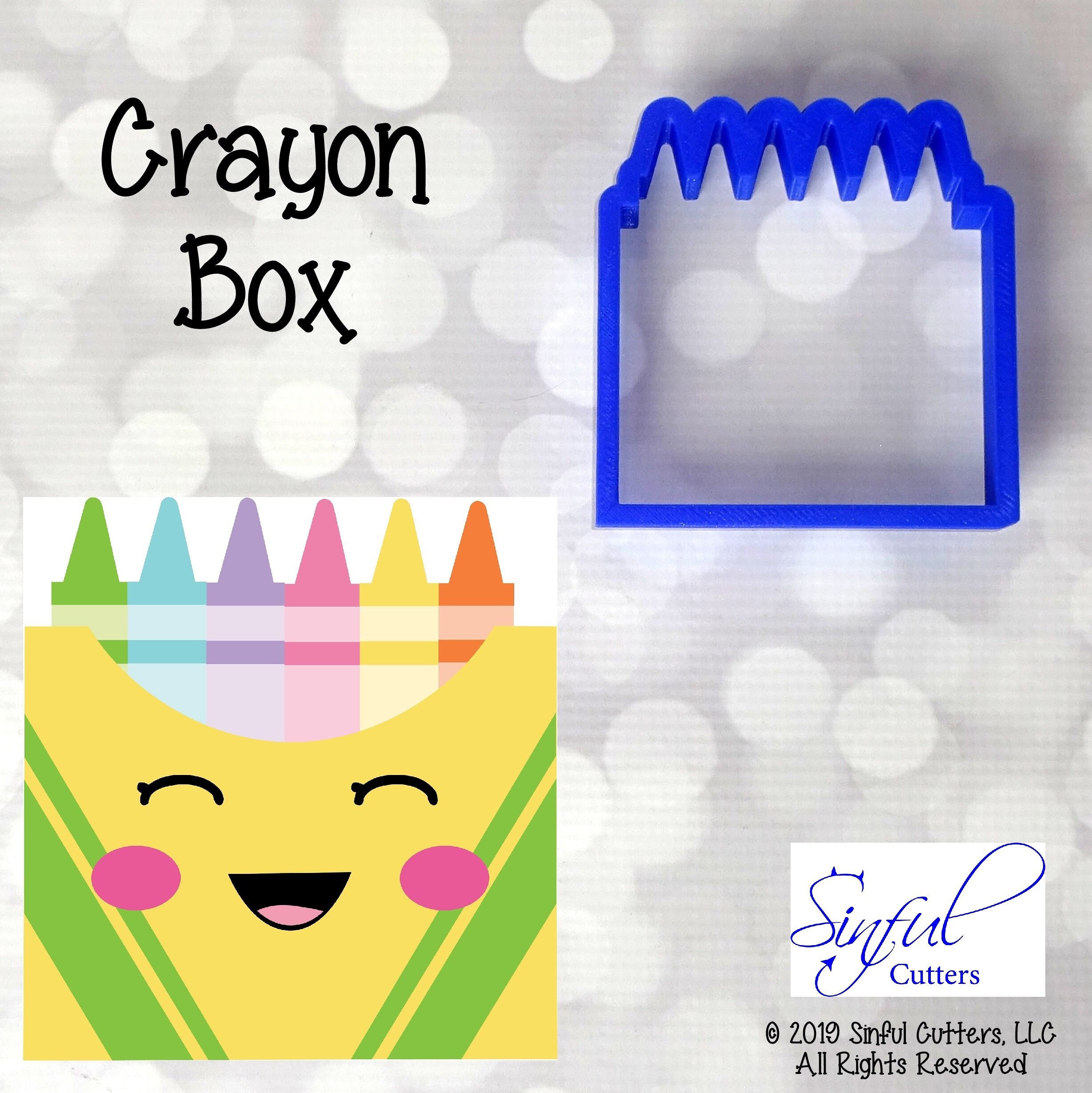 Crayon Box Cookie Cutter, Stamp