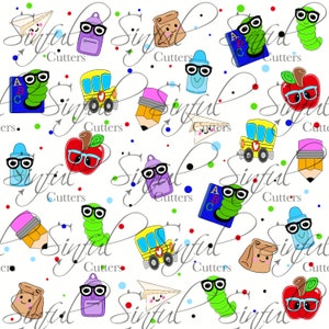 School Supplies Background - Eddie Edible Print .PNG File