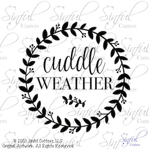 Stencil SVG - Cuddle Weather Stencil - Cookie Stencil / Culinary Stencil