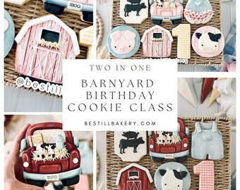 Class Cutters and Stencils - Barnyard Birthday Intermediate Online Cookie Class by Be Still Bakery - Easter Class (Stencils Optional)