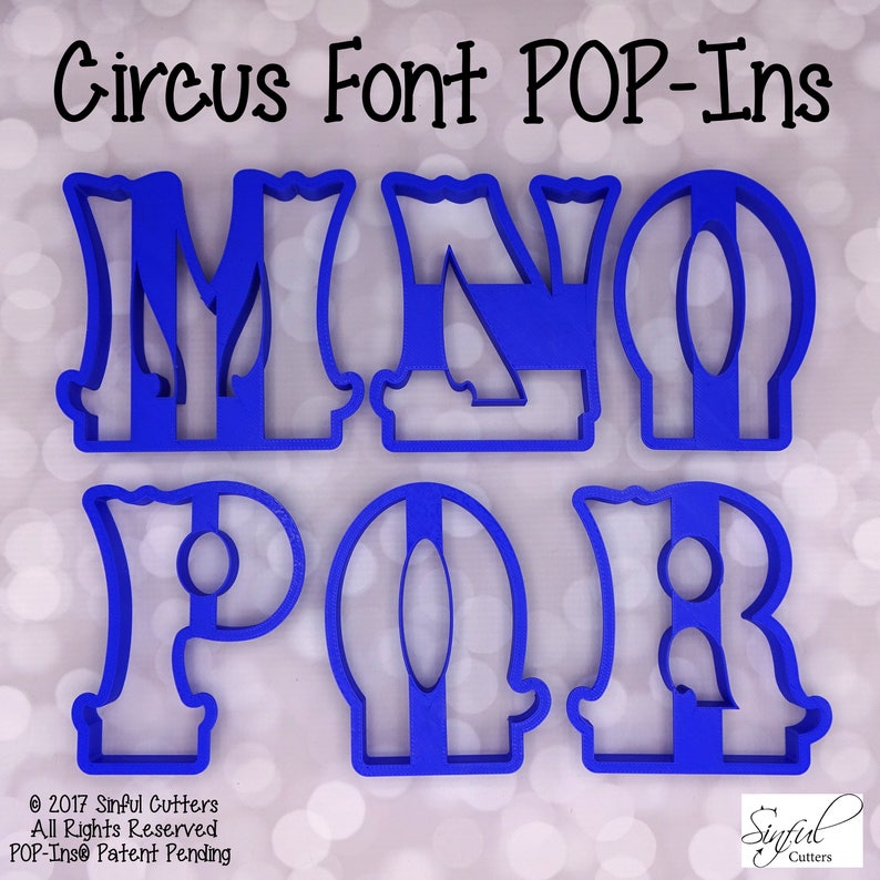 Letters & Numbers POP-Ins® Circus Font Cookie / Fondant | Etsy
