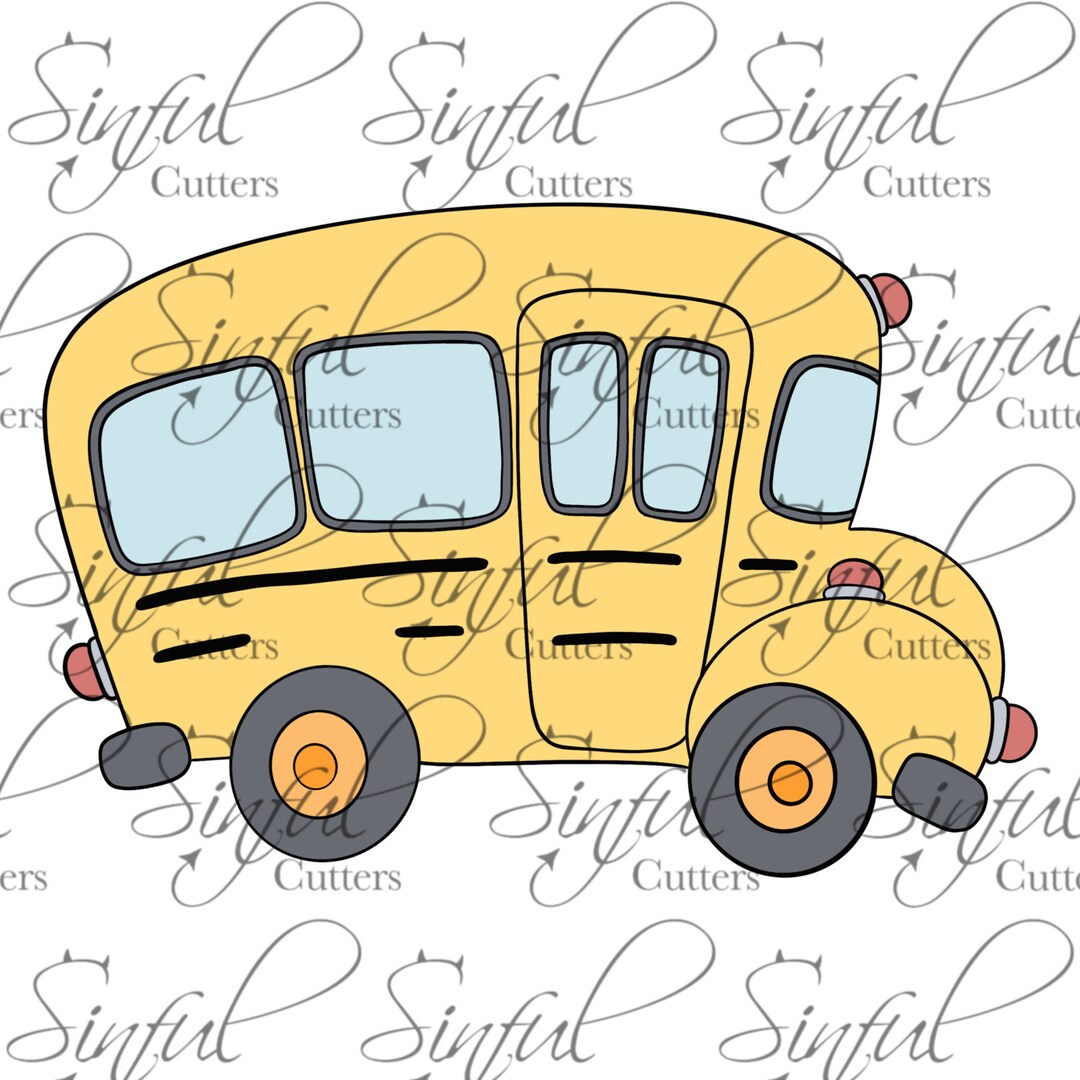 Printable School Bus - Eddie Edible Print .PNG File - Etsy