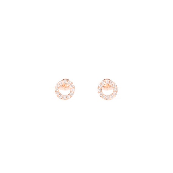 Eternity Circle Diamond Stud Earrings