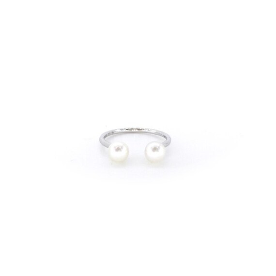 18K Gold Akoya Pearl Stacking Ring