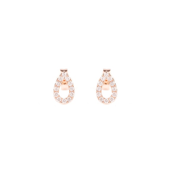 Graceful Pear Diamond Stud Earrings