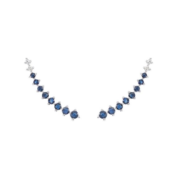 Fireworks Sapphire & Diamond Ear Climber