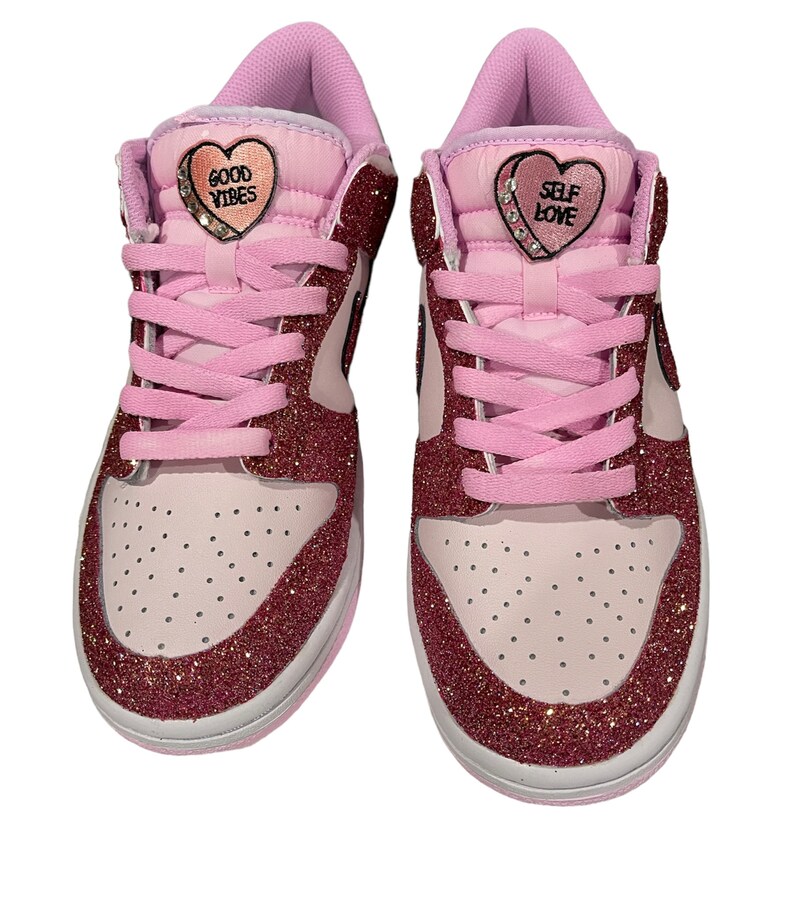 Custom Hugs and Kisses Glitter Dunks Etsy
