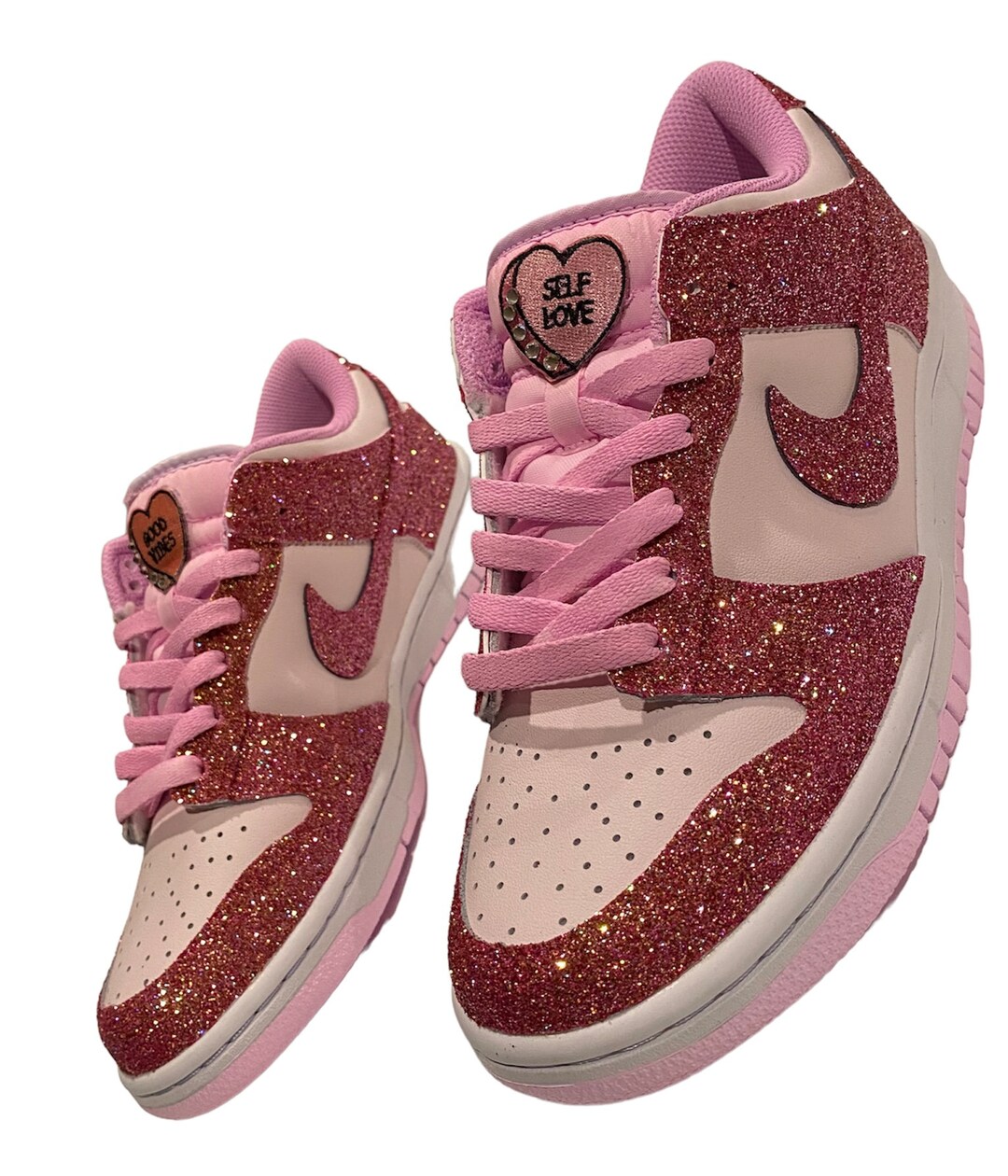 Custom Hugs and Kisses Glitter Dunks Etsy